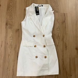 Nasty Gal white blazer dress